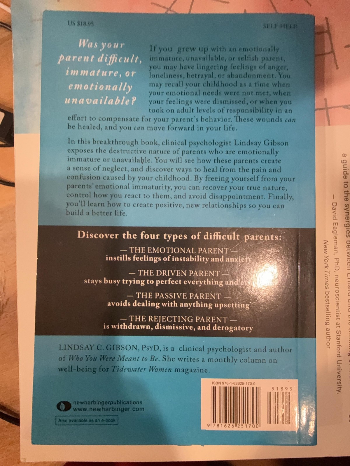 Adult Children Of Emotionally Immature Parents Lindsay Gibson PB Blue Parenting