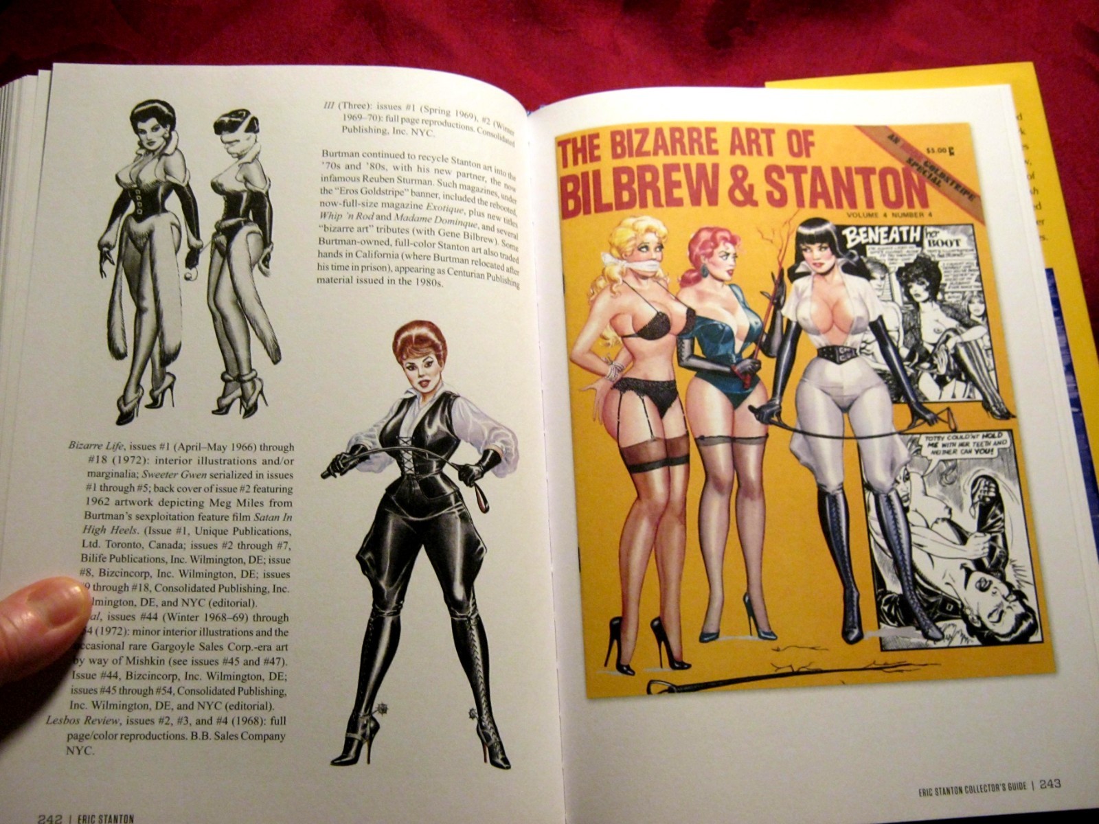 Eric Stanton, Steve Ditko, Bettie Page, Irving Klaw, John Willie,Charles Guyette