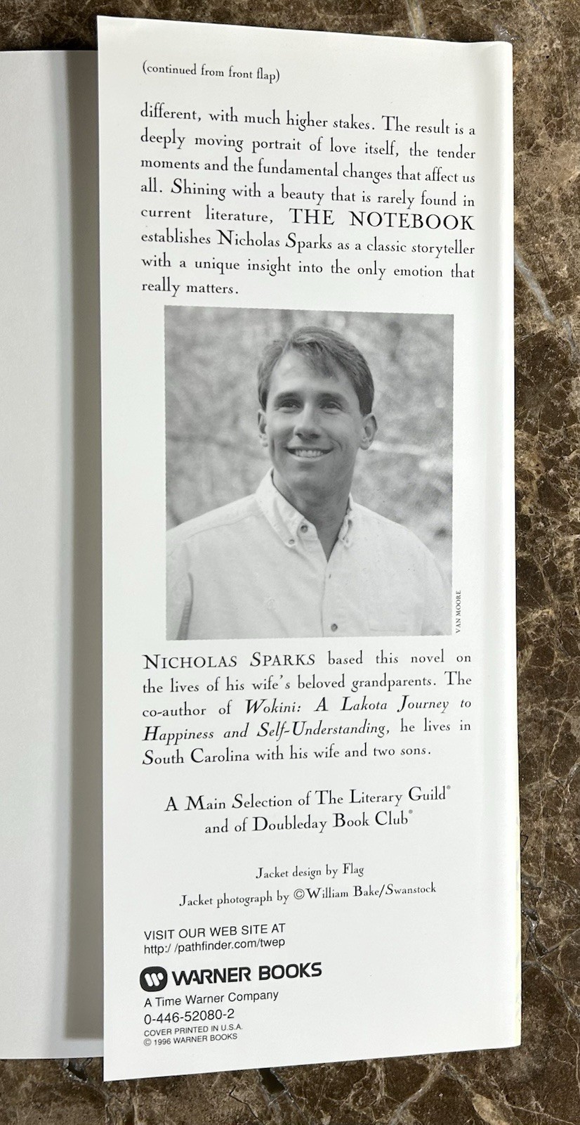 THE NOTEBOOK by Nicholas Sparks (1996, Hardcover) First Edition ~ First Printing