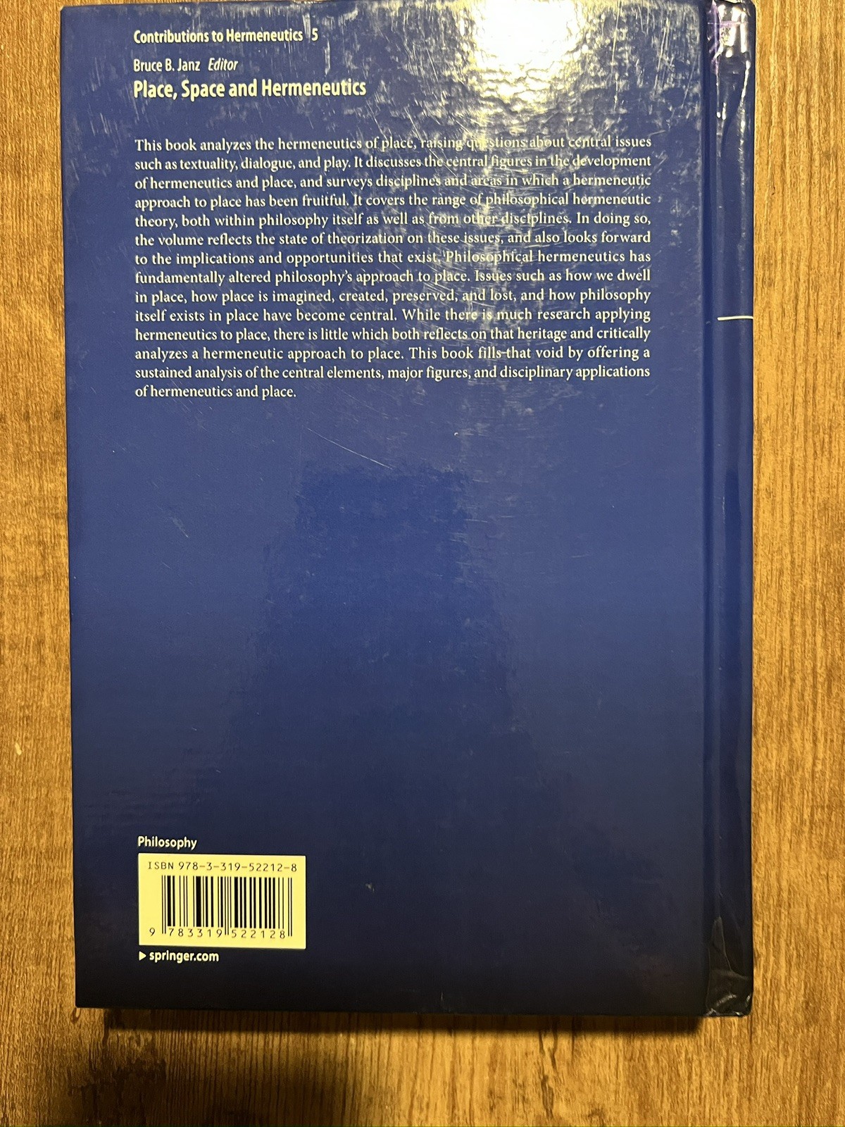 Place, Space and Hermeneutics (Contributions to Hermeneutics, 5), , 978331952212