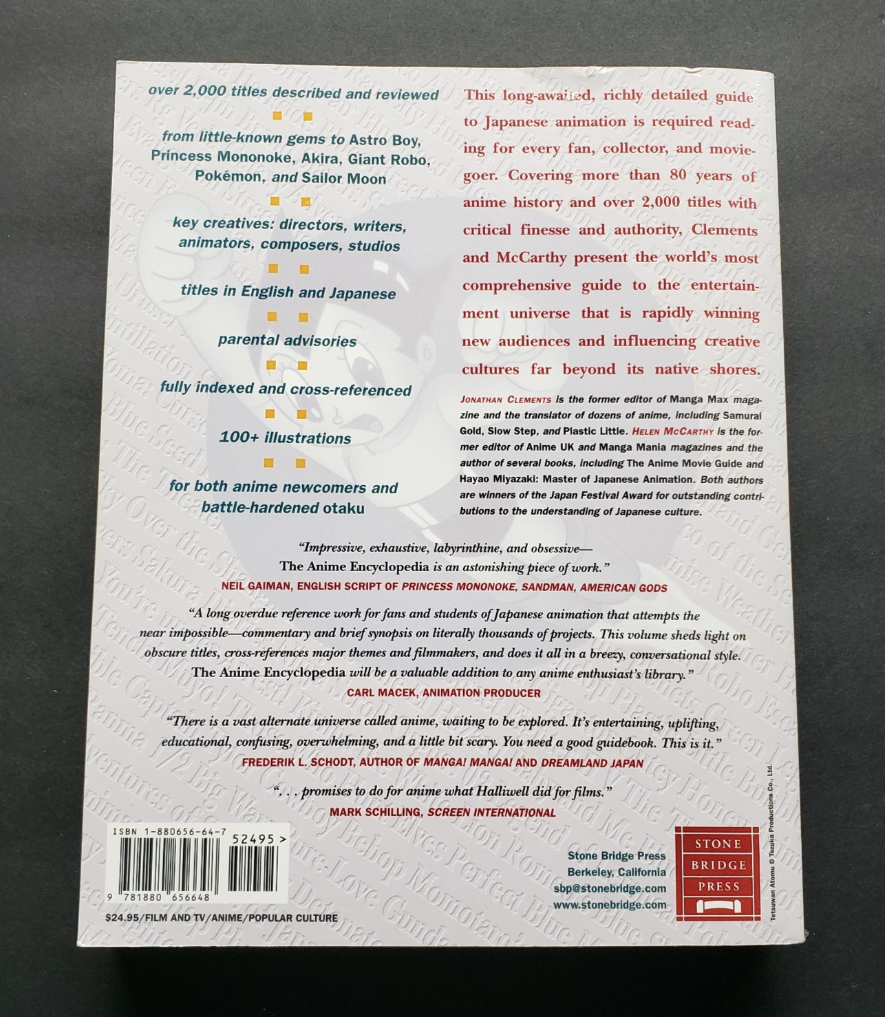 The Anime Encyclopedia Guide To Japanese Animation Since 1917 Book – History