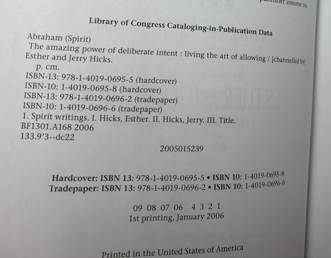 SIGNED Jerry Hicks Amazing Power of Deliberate Intent Esther Teachings Abraham