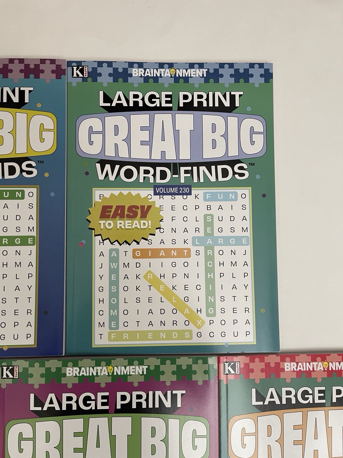 LOT 7 New Large Print GREAT BIG Word-Finds Word Search Kappa Free Shipping NEW