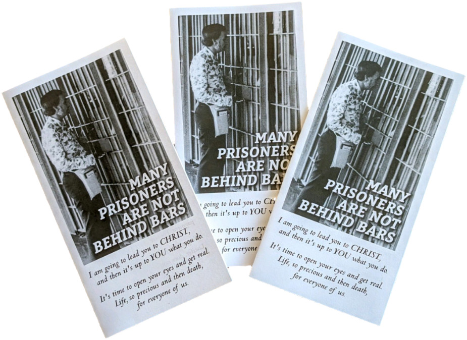 „Behind Bars“ Gospel Tract- Evangelism – Biblical teaching $11.99 -3 x 4.5 in