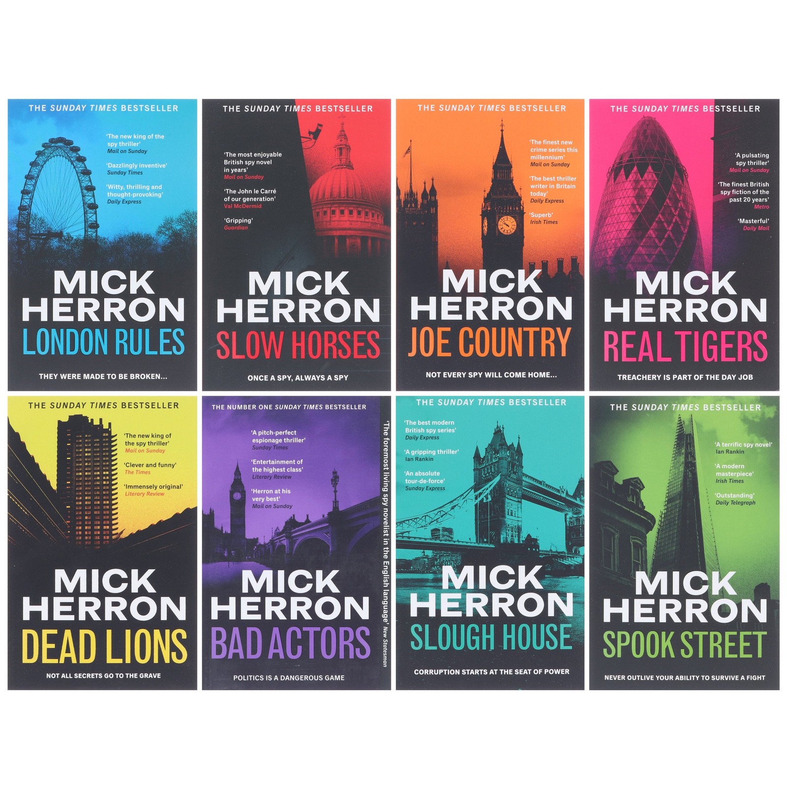 Slough House Series: Book 1-8 by Mick Herron Complete 8 Books Set – Fiction – PB