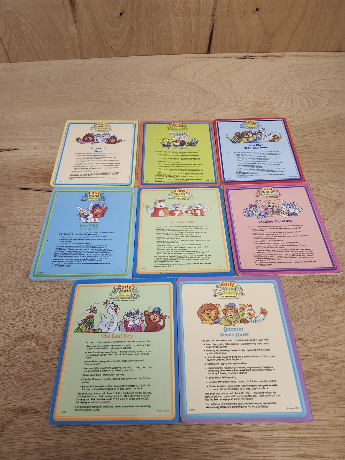 Early World Of Learning Book Set – 1987 World Inc Readers Education Lot (8)