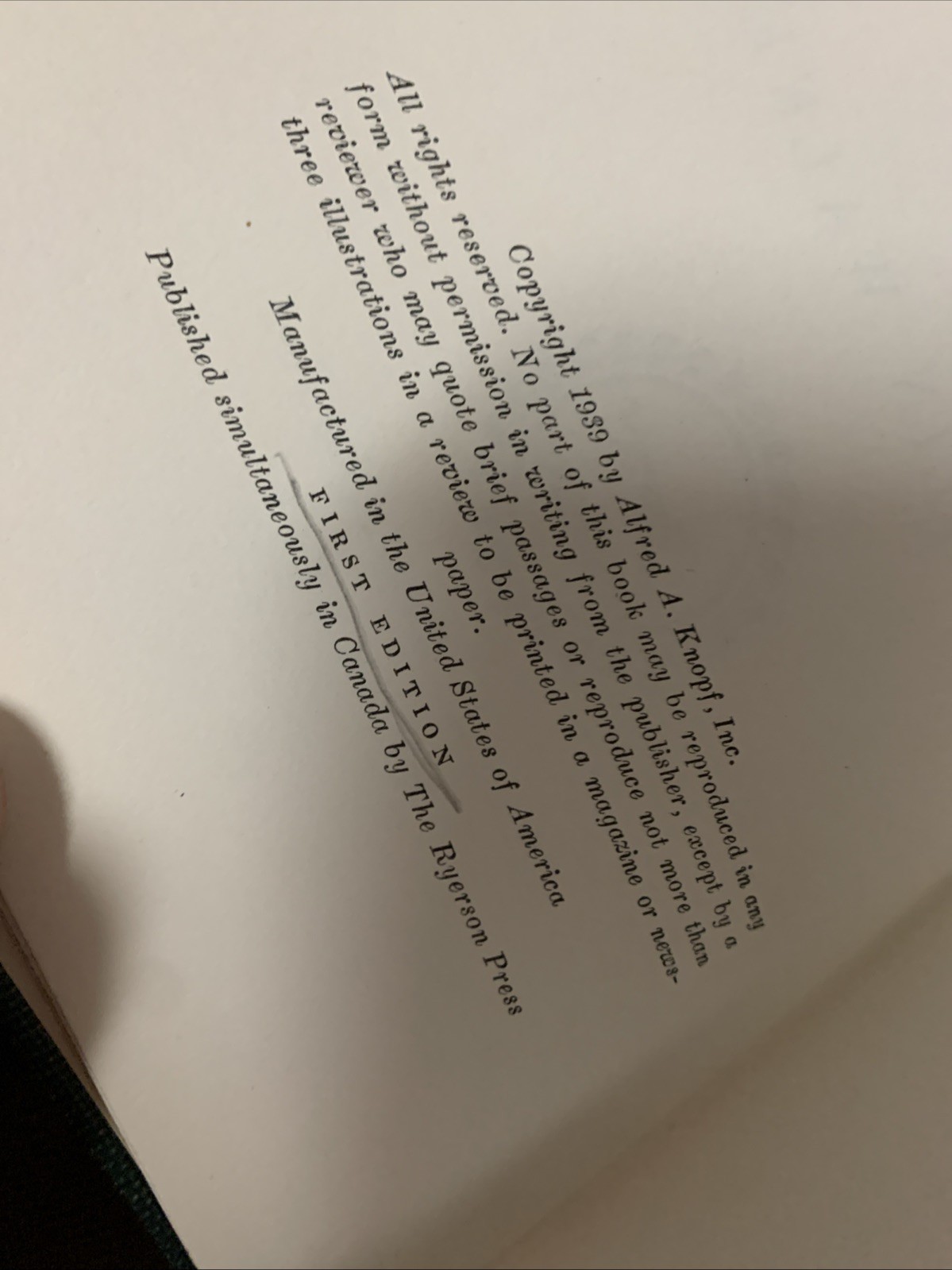 San Francisco’s Literary Frontier Book by Franklin Walker 1939 First Edition