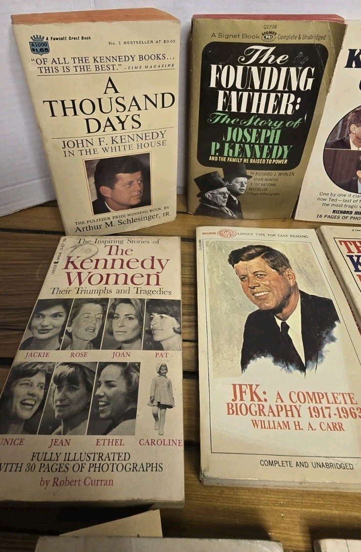 Vintage Kennedy Book Lot 11 Paperbacks John F RFK Bobby JFK Biography History