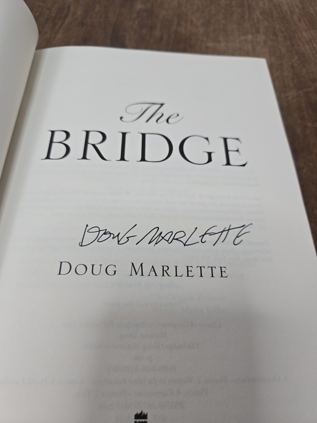 Signed Copy, Bridge, by Doug Marlette (2001, Hardcover) First Edition