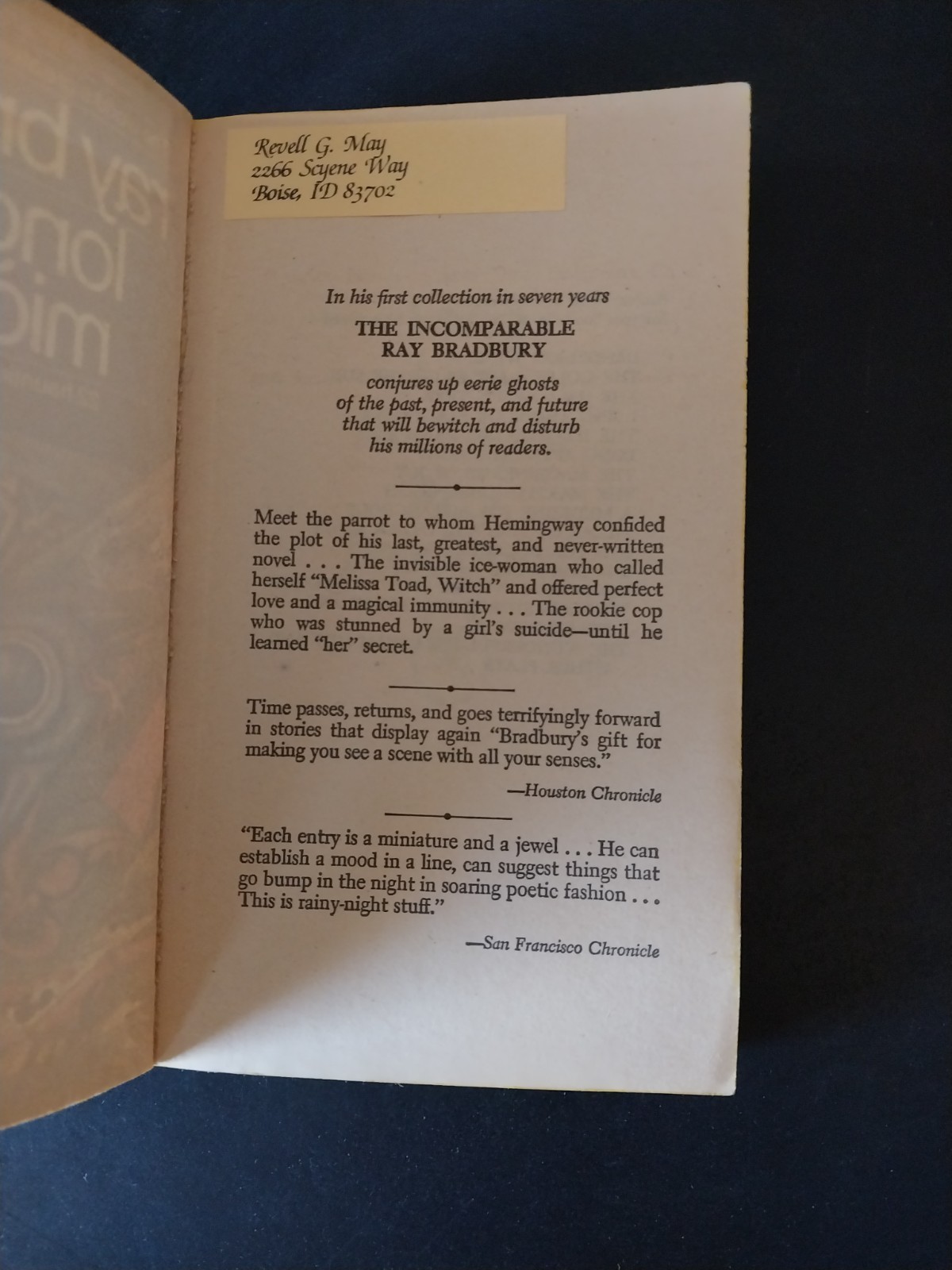 Ray Bradbury – Long After Midnight – Bantam Edition First Printing 1978