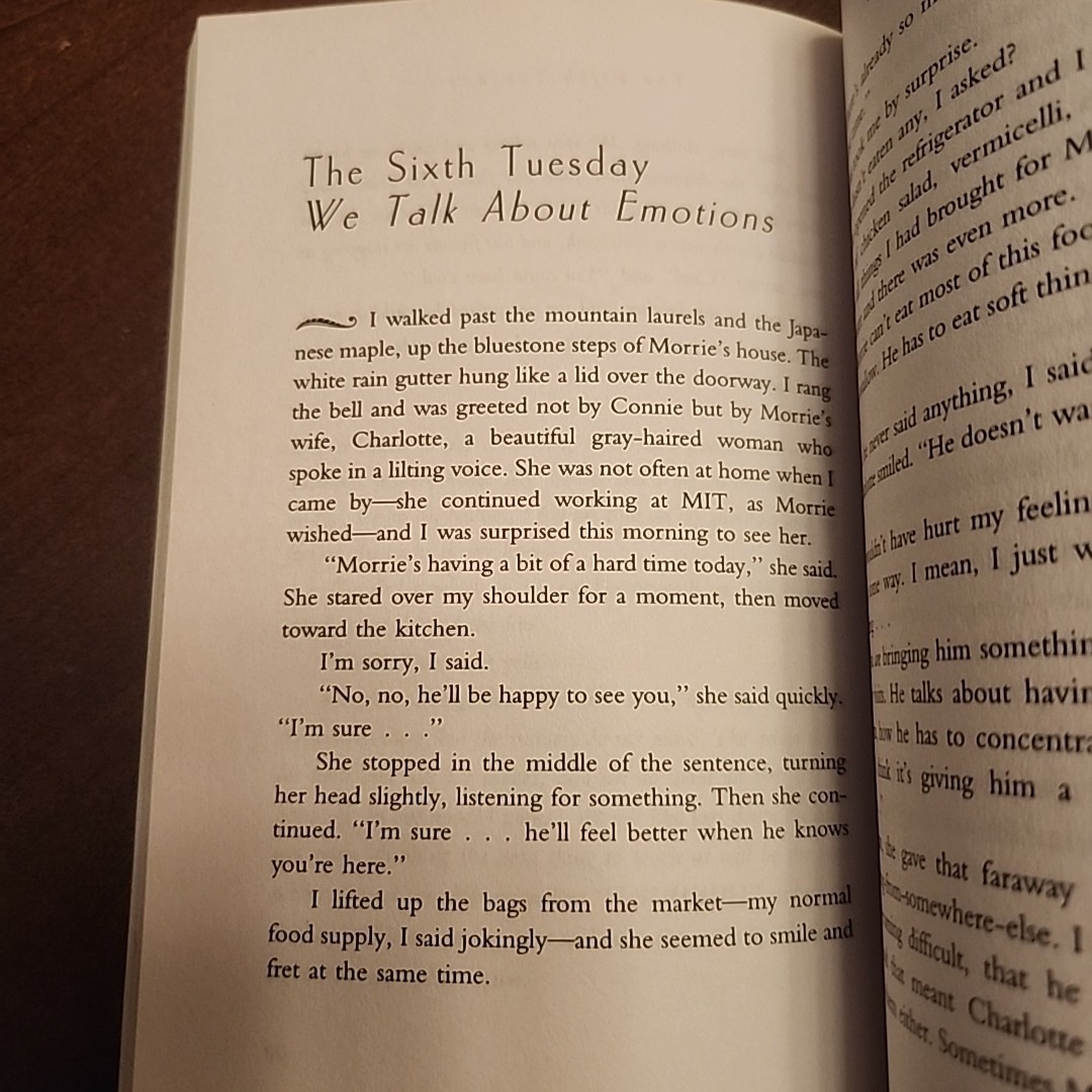 Tuesdays with Morrie : An Old Man, a Young Man, and Life’s Greatest Lesson, 25th