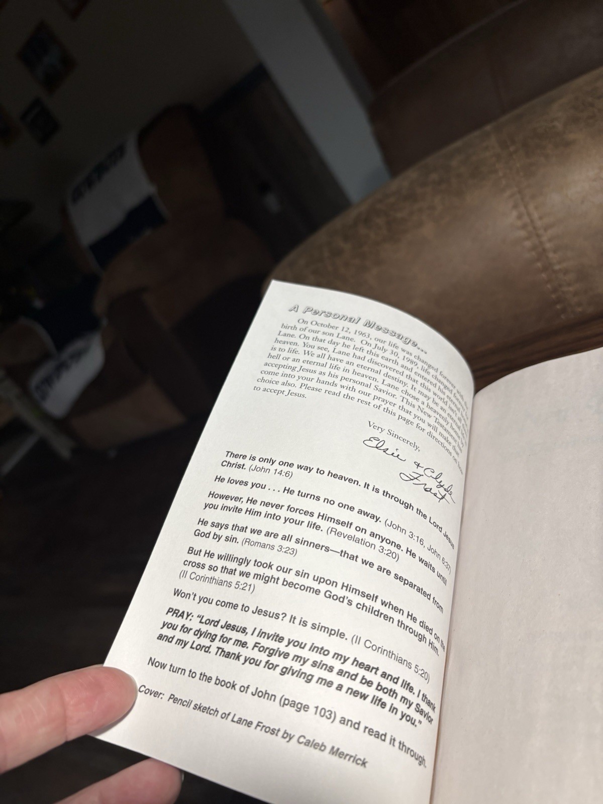 Cowboy Bible: The New Testament – In Memory Of Lane Frost PB Book