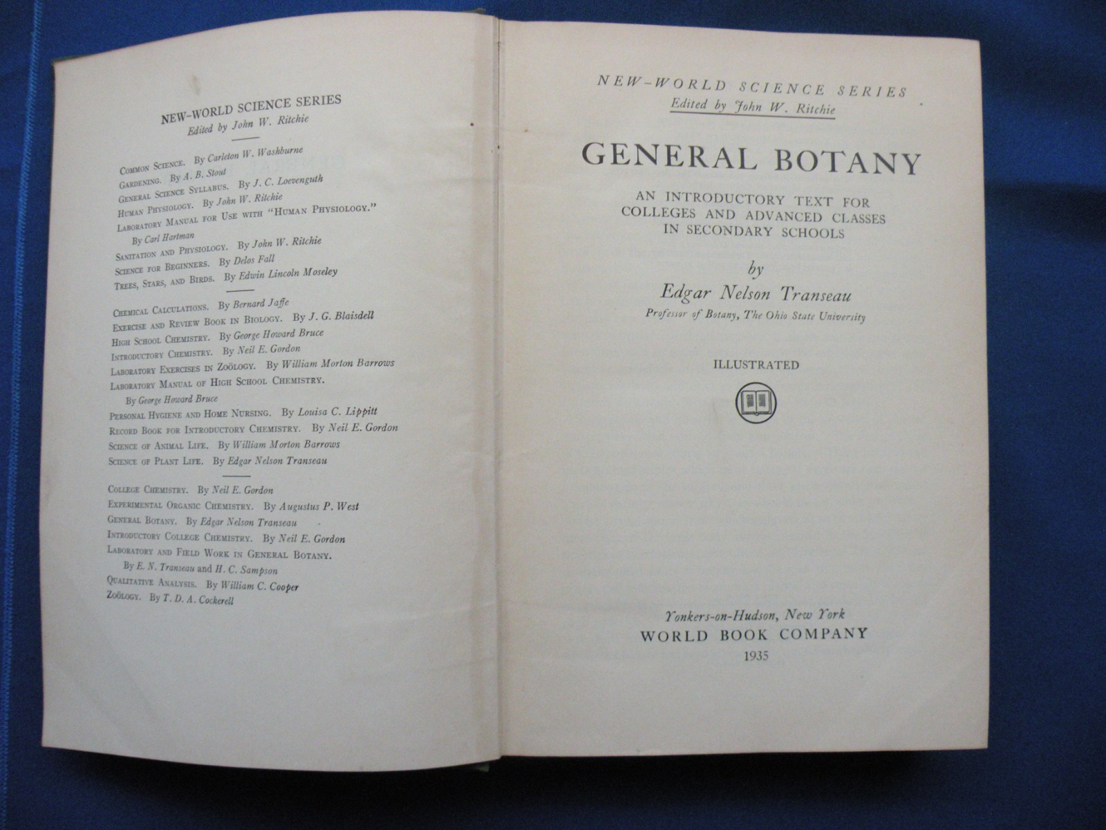 Book General Botany Edgar Nelson Transeau 1935 560 pages