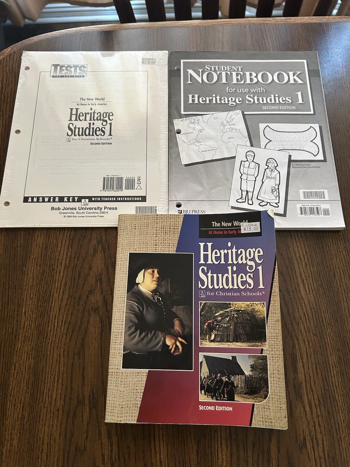 Bob Jones University BJU Heritage Studies 1 Curriculum set the New world 3 books