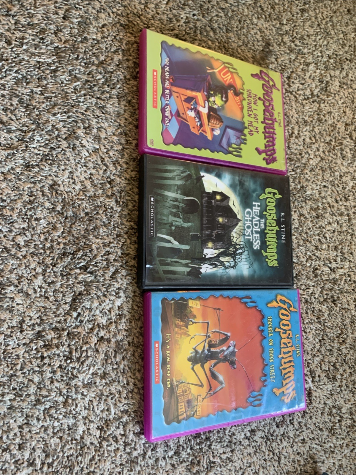 Lot of Vintage Goosebumps Books VHS DVD 27 Items Total 90s Stine R.L