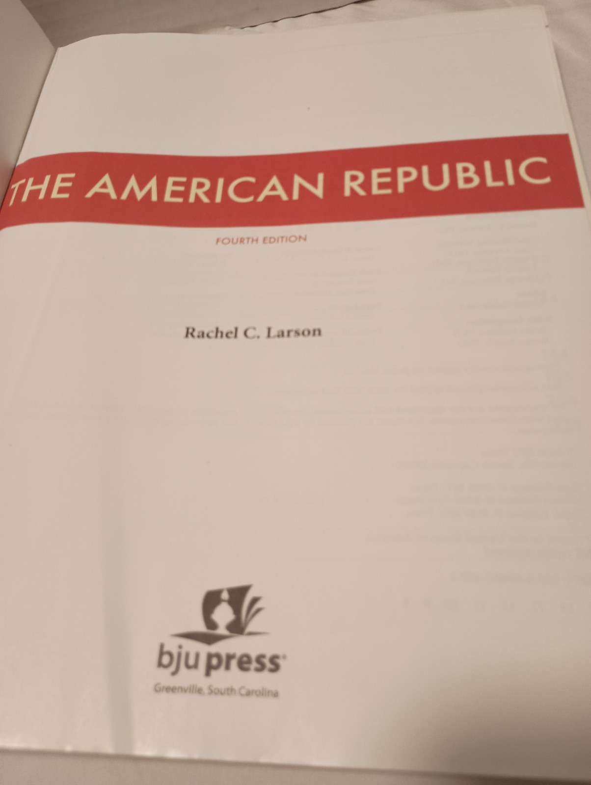 BJU Press The American Republic Student Text, 4th Edition -Homeschool