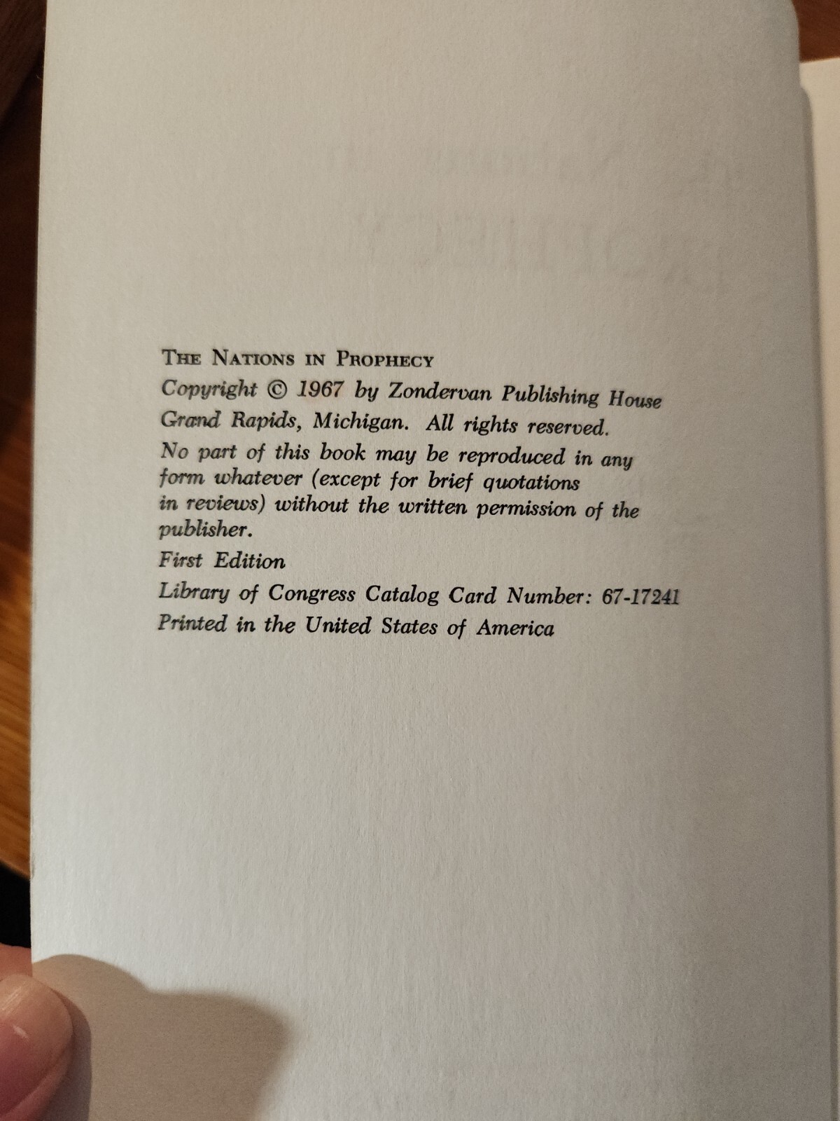 1967 1st Ed The Nations In Prophecy, John F. Walvoord Rare Hard To Find Vintage