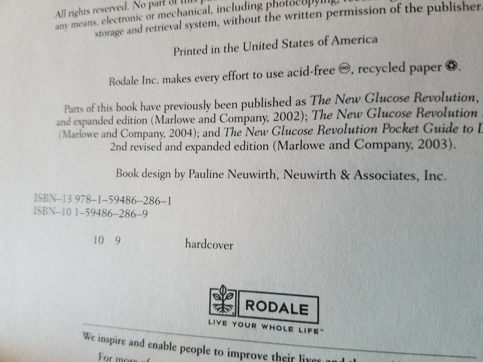 The New Glucose Revolution, 2005. Hard cover. 381 pages. New.