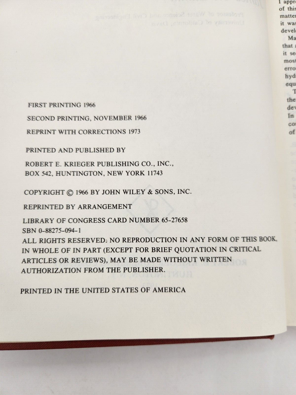 Drainage Engineering, James N. Luthin 1973 hc Agricultural & Civil Engineering