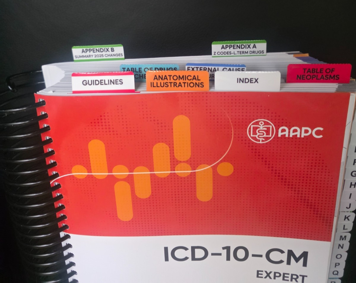 ICD-10-CM 2025 – Spiral-bound, by AAPC – Prepped with numerous notations
