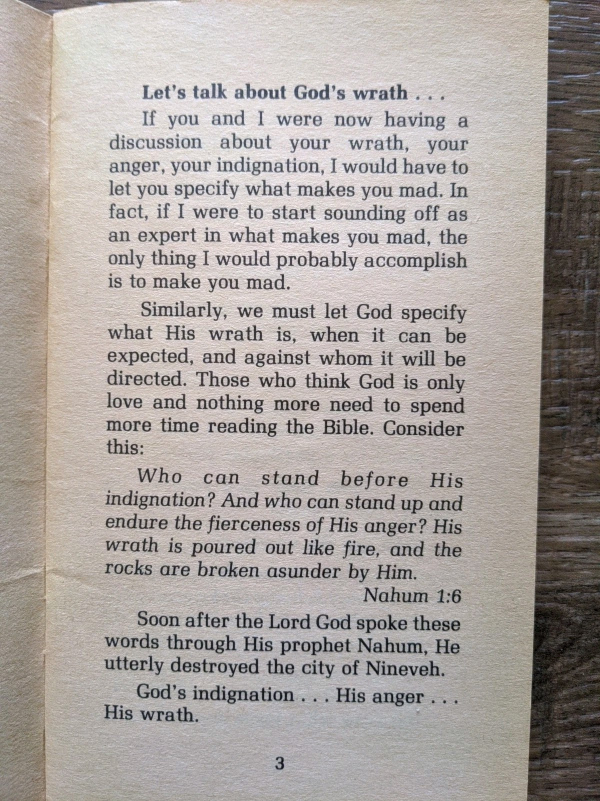 He Reserves Wrath For His Enemies Hilton Sutton Rare Vintage – CM1