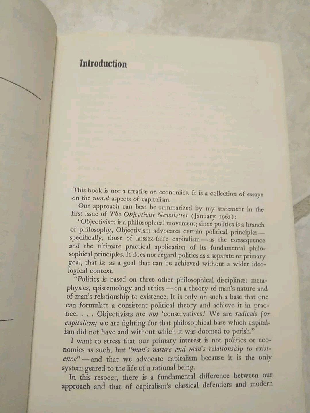 Capitalism: The Unknown Ideal Ayn Rand ( HC 1966 2nd Print) Alan Greenspan Book