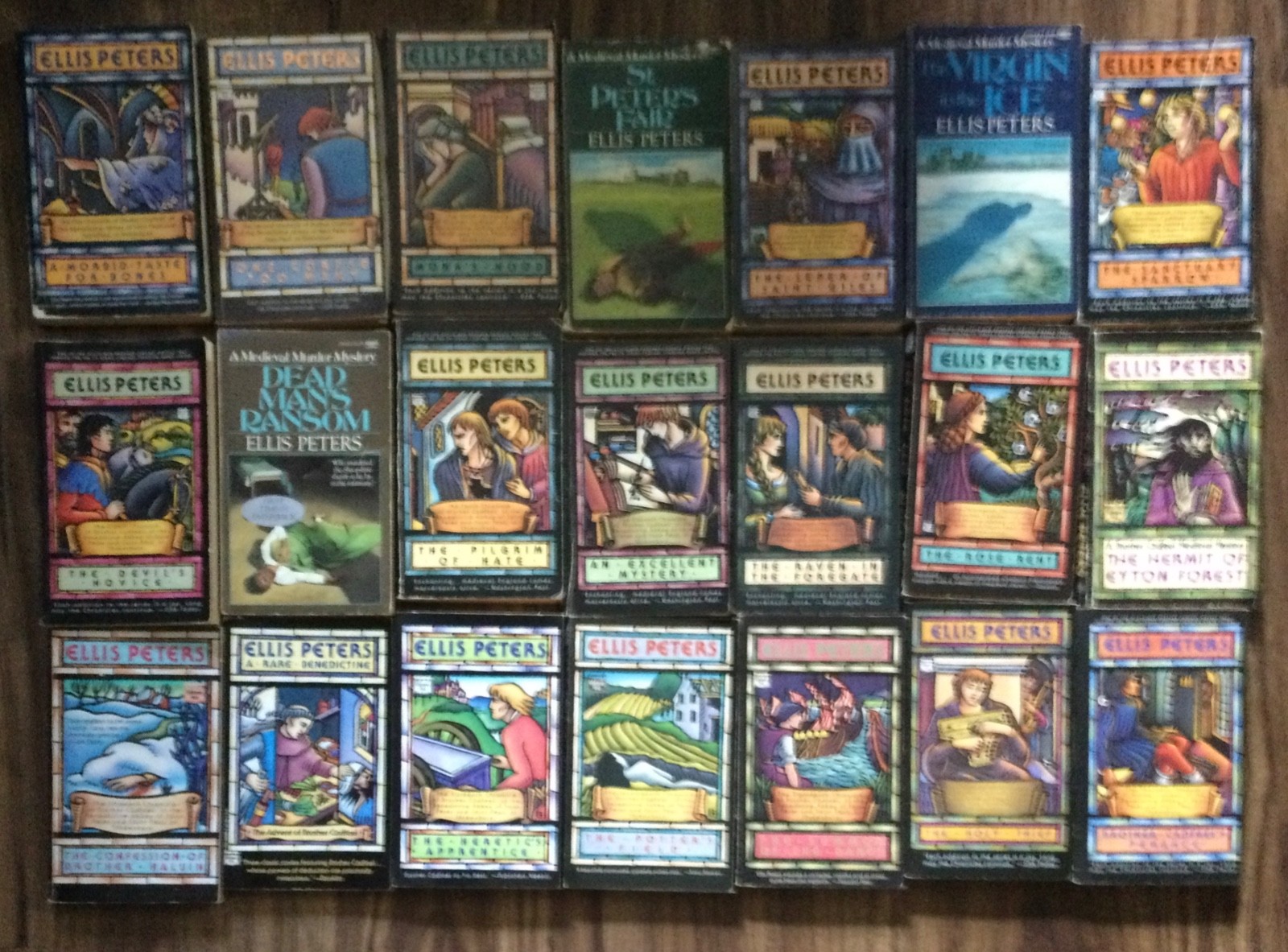 Ellis Peters Lot Complete Set All 21 BROTHER CADFAEL Mystery Paperbacks