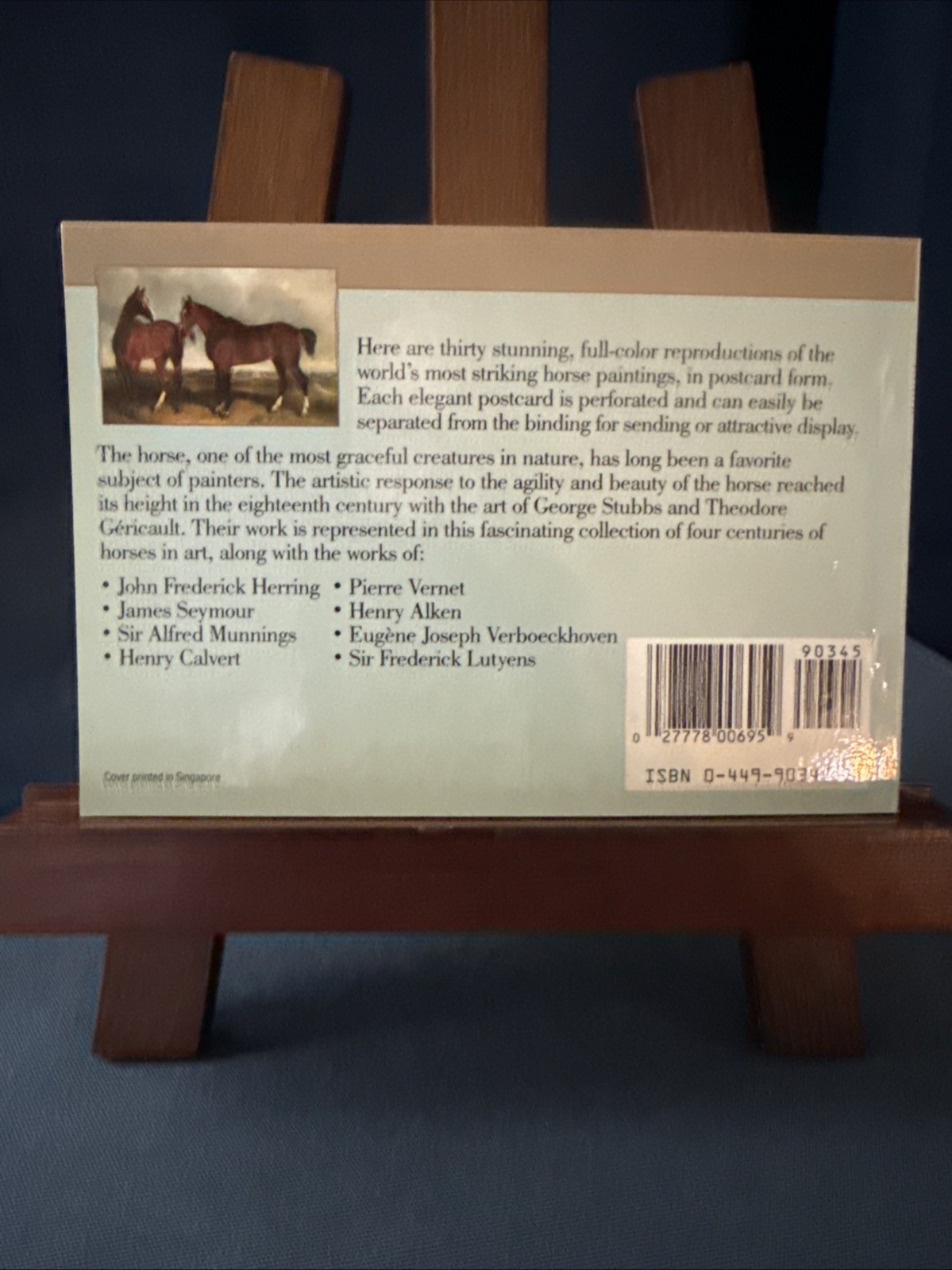 HORSE PAINTINGS: A Book of 30 Postcards By Pavilion Books, Famous Artists Prints
