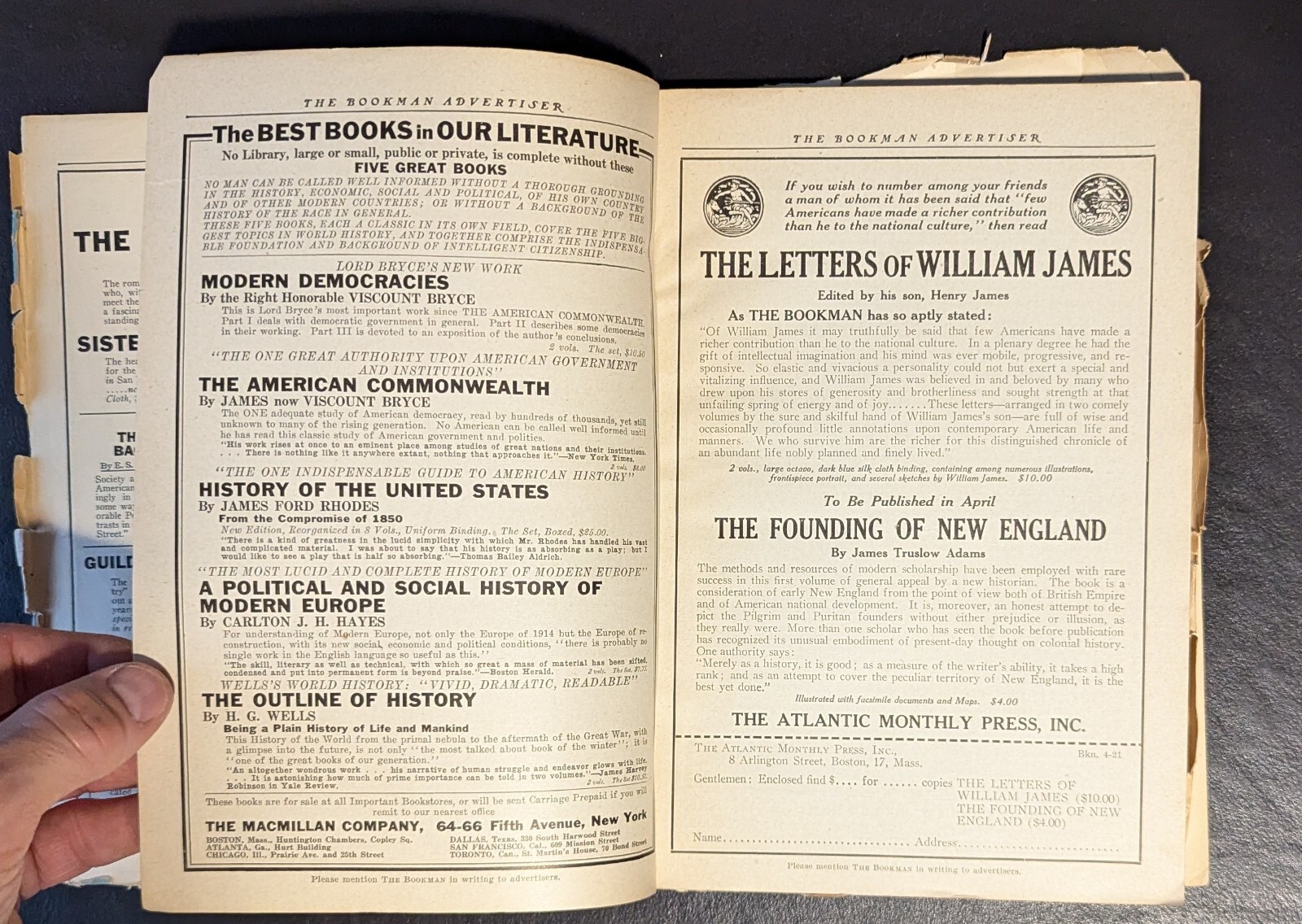 The Bookman Literacy Magazine Lot of 8 – 1921, 1923, 1926, 1928, 1930