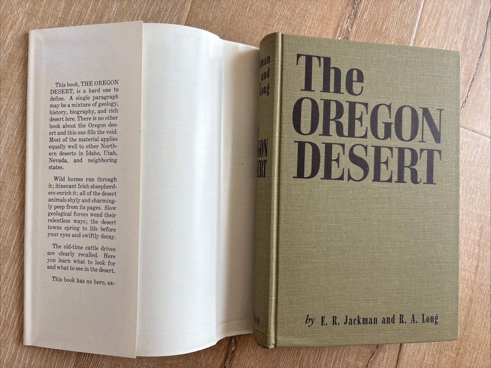 THE OREGON DESERT E. R. Jackman R. A. Long 1982 HCDJ 12th Pr Caxton Caldwell Vtg