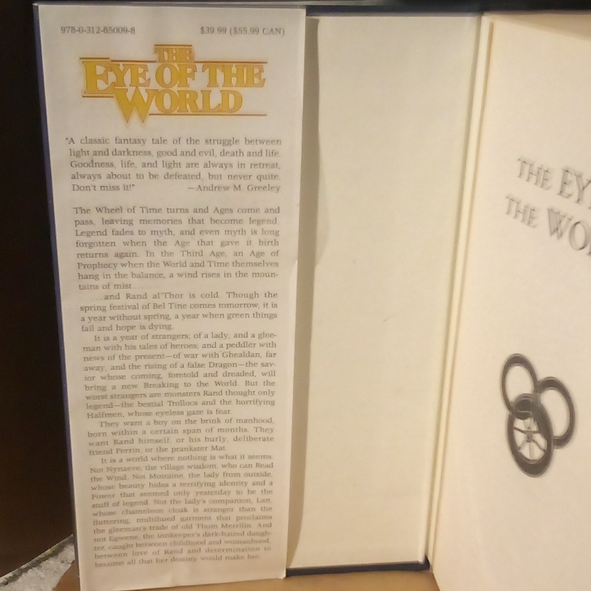 Robert Jordan The Eye of the World Wheel of Time Book 1 Hardcover w/ Dust Jacket