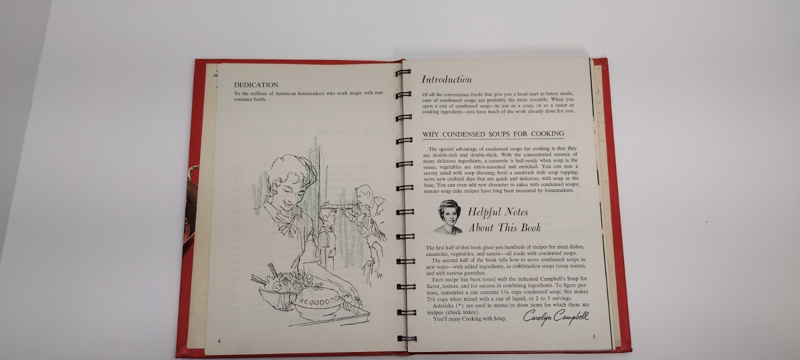 Cooking with Soup A Campbell Cookbook 1965 1st Edition Spiral Bound Hardcover