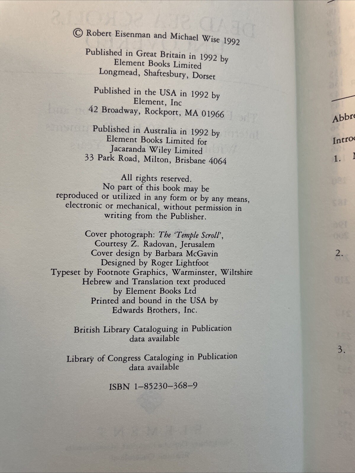 Dead Sea Scrolls Uncovered by Michael Wise and Robert Eisenman (1993, Trade…