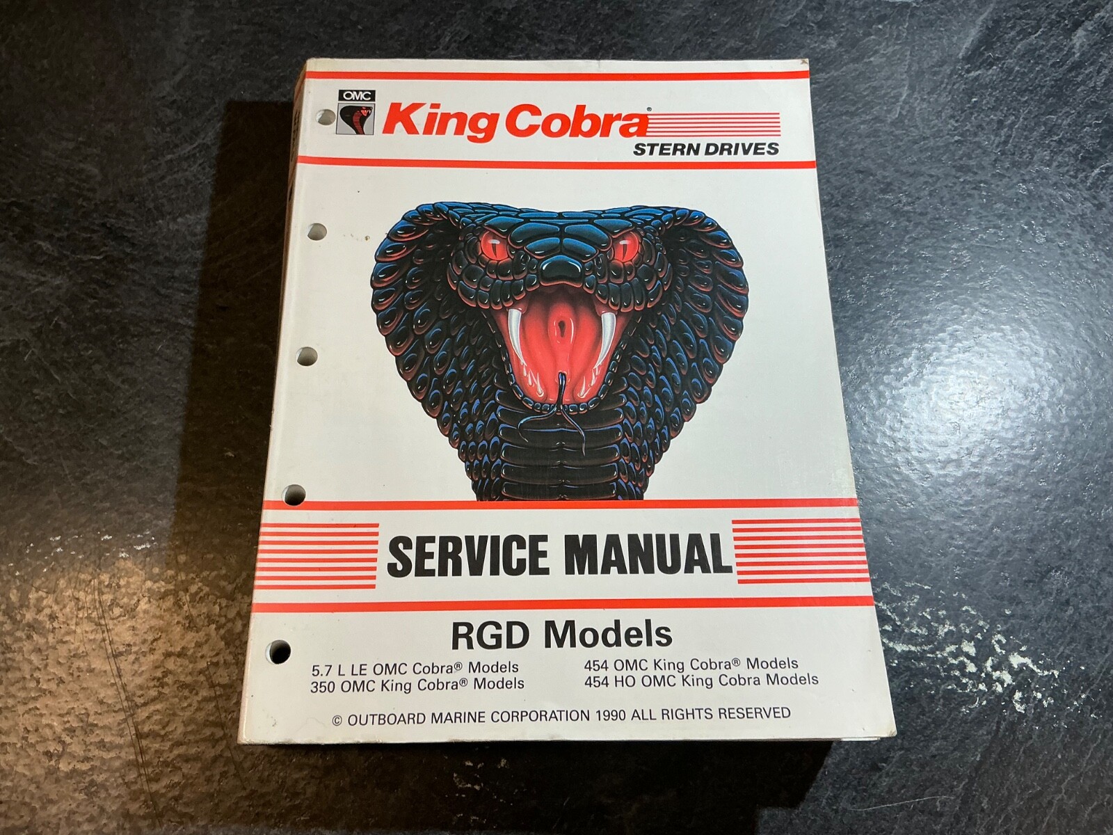 1991 OMC King Cobra Stern Drives RGD Service Manual GM V8 5.7L 350 7.4L 454 C.I.