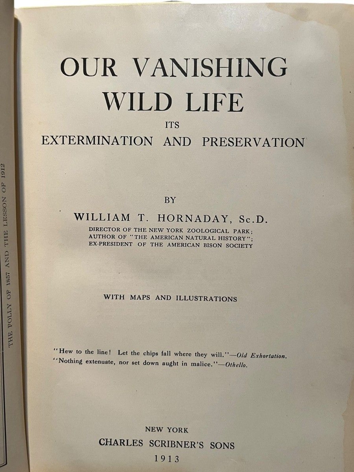 Our Vanishing Wild Life by William T. Hornaday