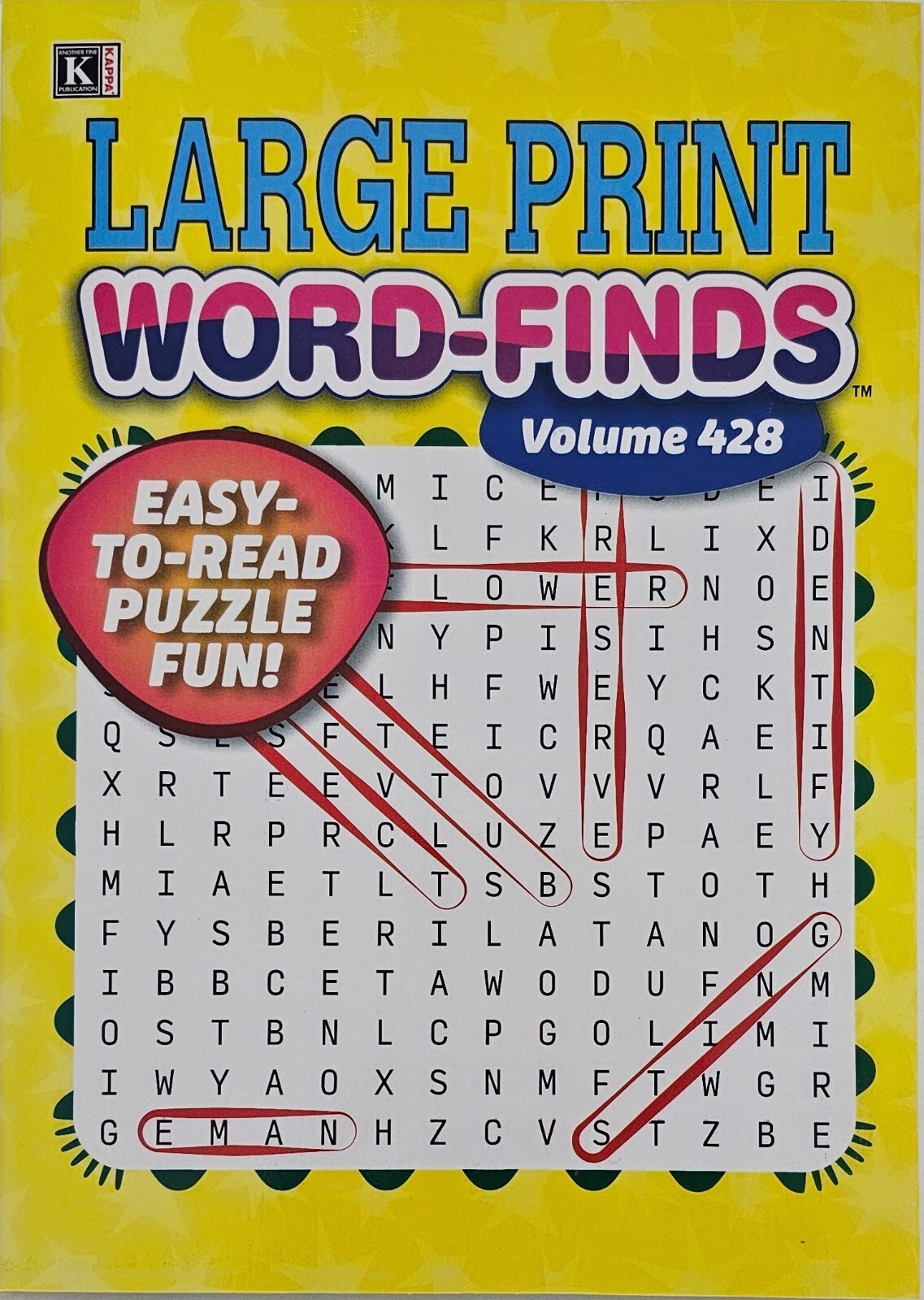 5 Large Print Word-Finds Puzzle Books Kappa Games Vol #428-434 ~ Search,Hunt NEW