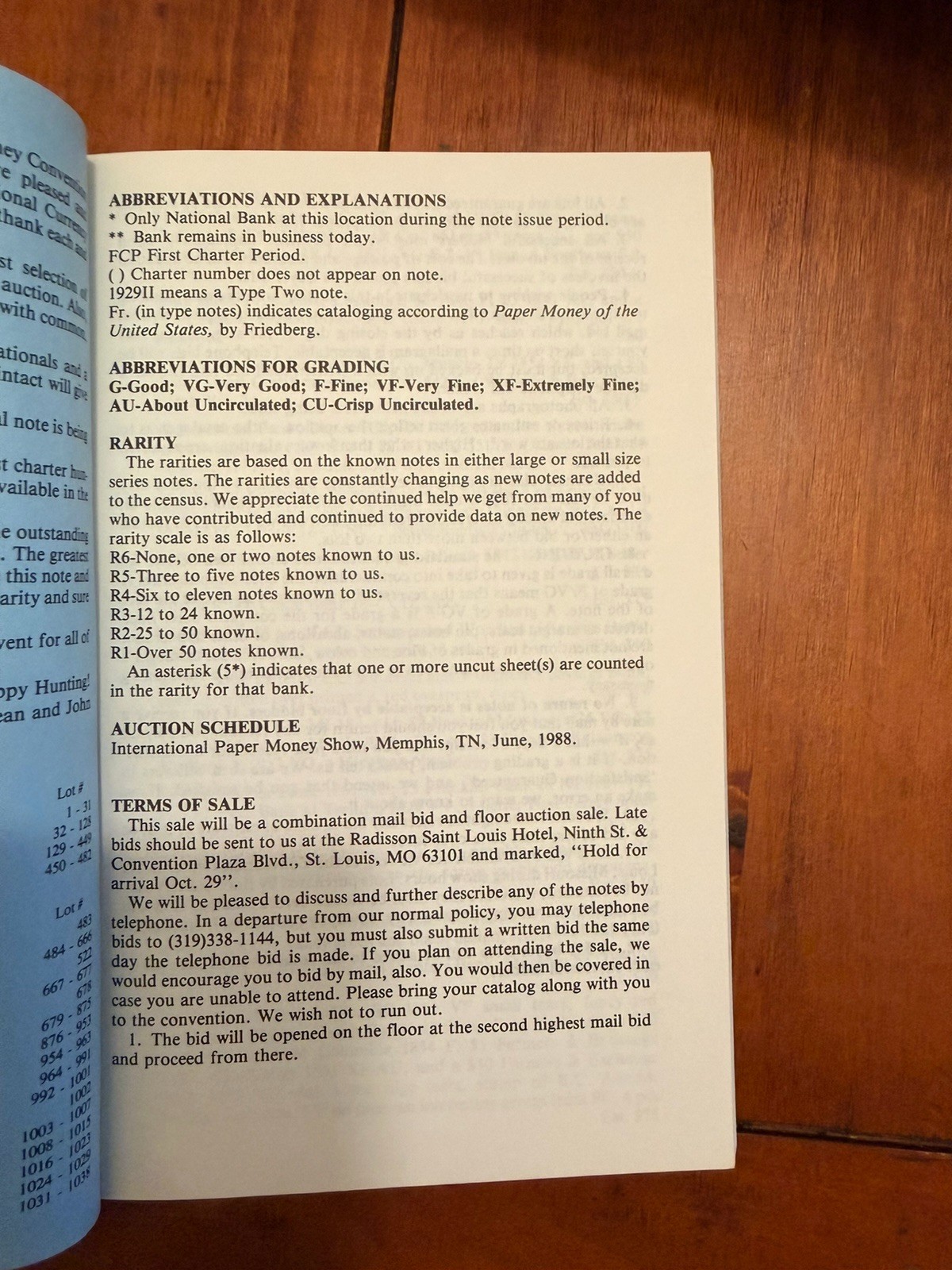 Hickman Oakes 34th Auction Catalog 1987 US National Currency Paper Money Referen