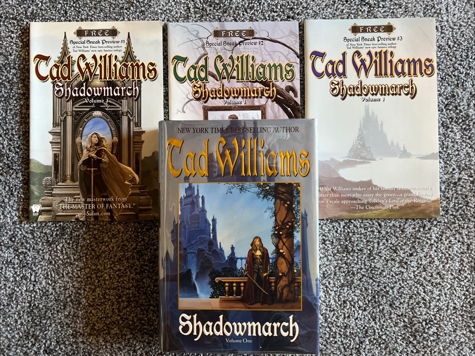 Shadowmarch Tad Williams 1st HC + Special Sneak Preview 1-3 Rare Fantasy Unread