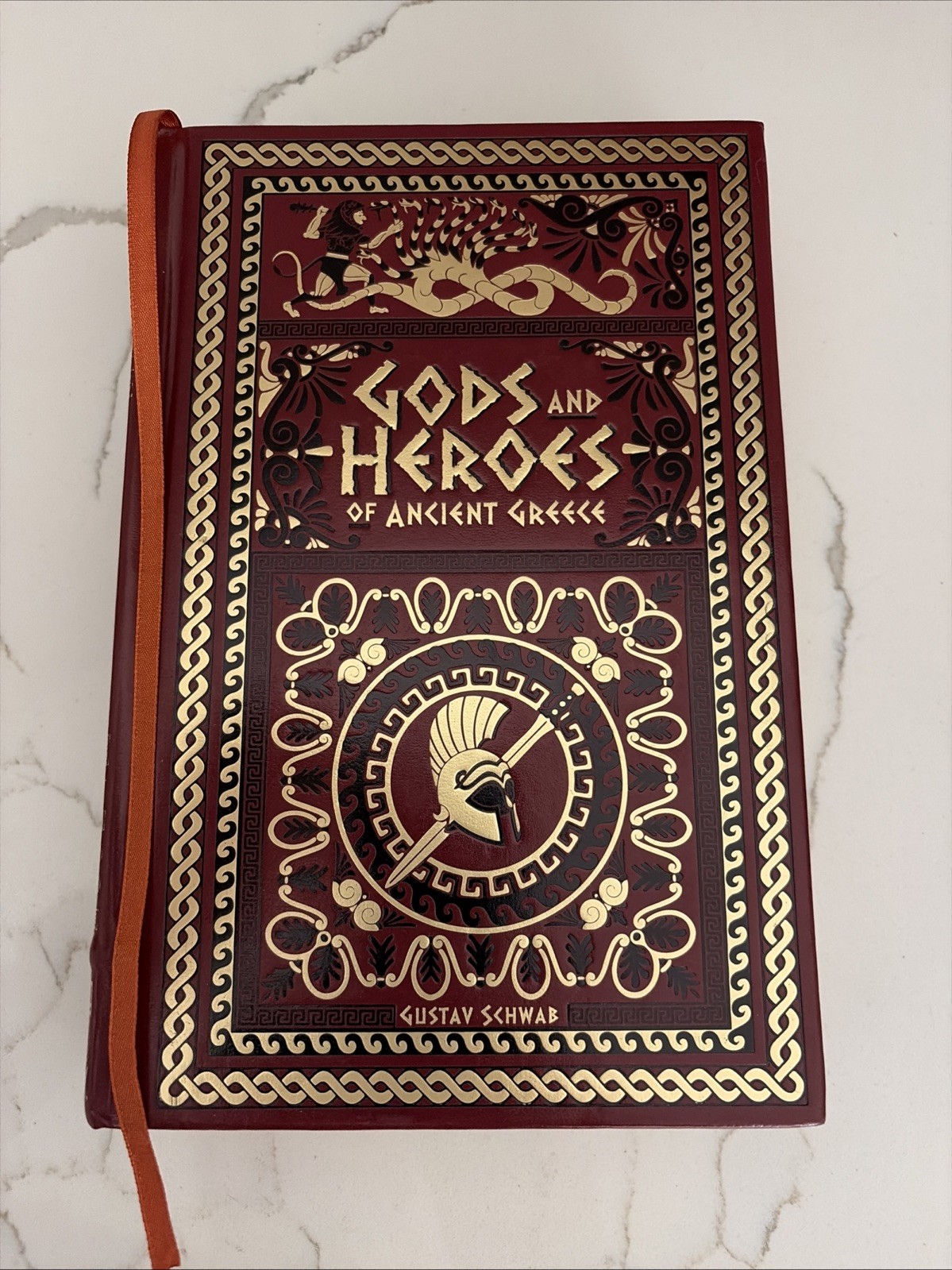 GODS AND HEROES OF ANCIENT GREECE by Gustav Schwab Leather Bound NICE CONDITION!