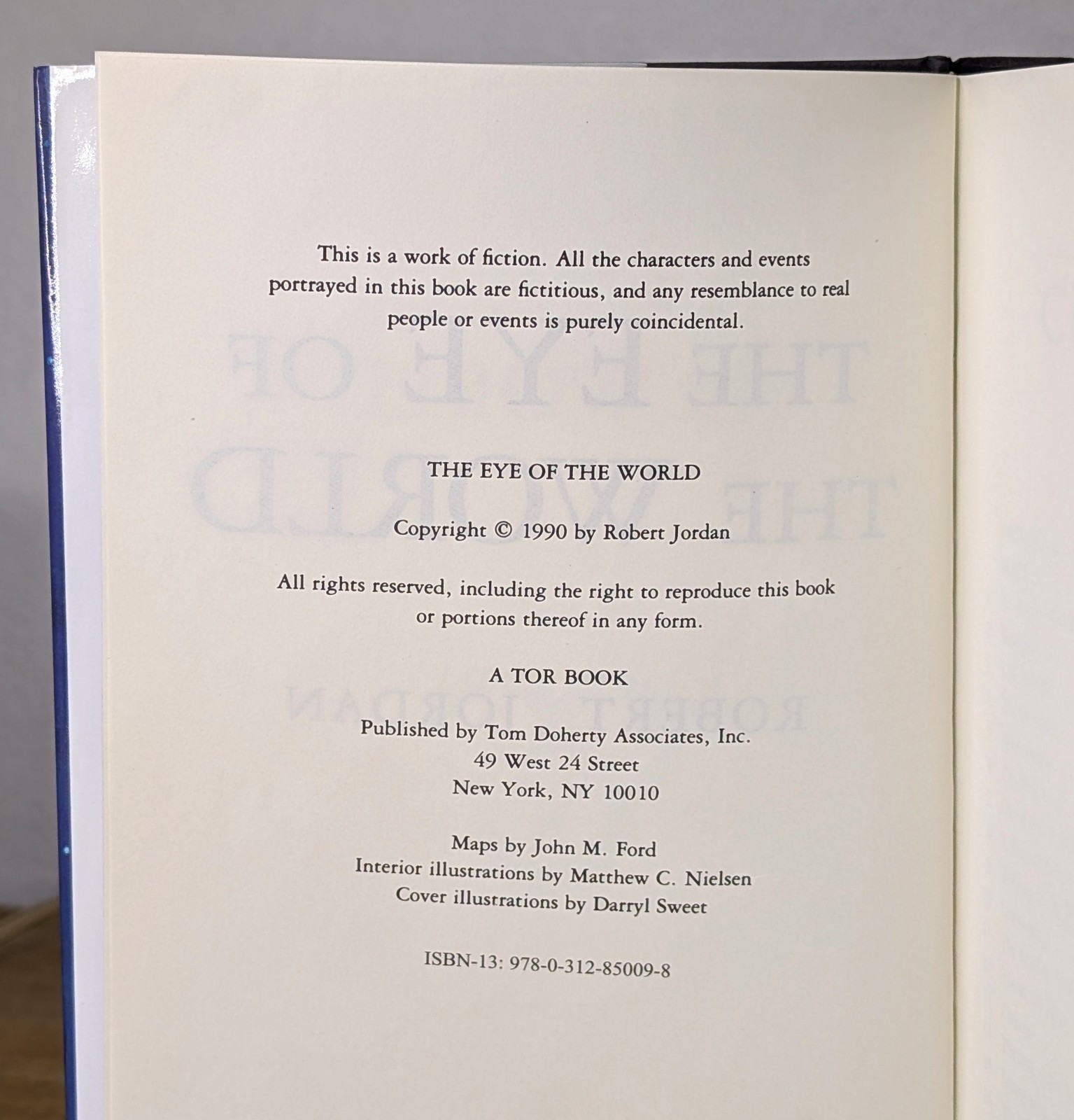 The Eye of the World by Robert Jordan Book Club Edition Hardback 1990 Tor