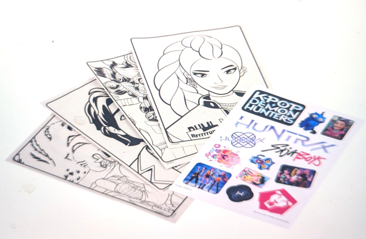 Lot Of 10 K Pop Demon Hunters Coloring Book BRAND NEW KPOP Rumi Derpy Saja Boys