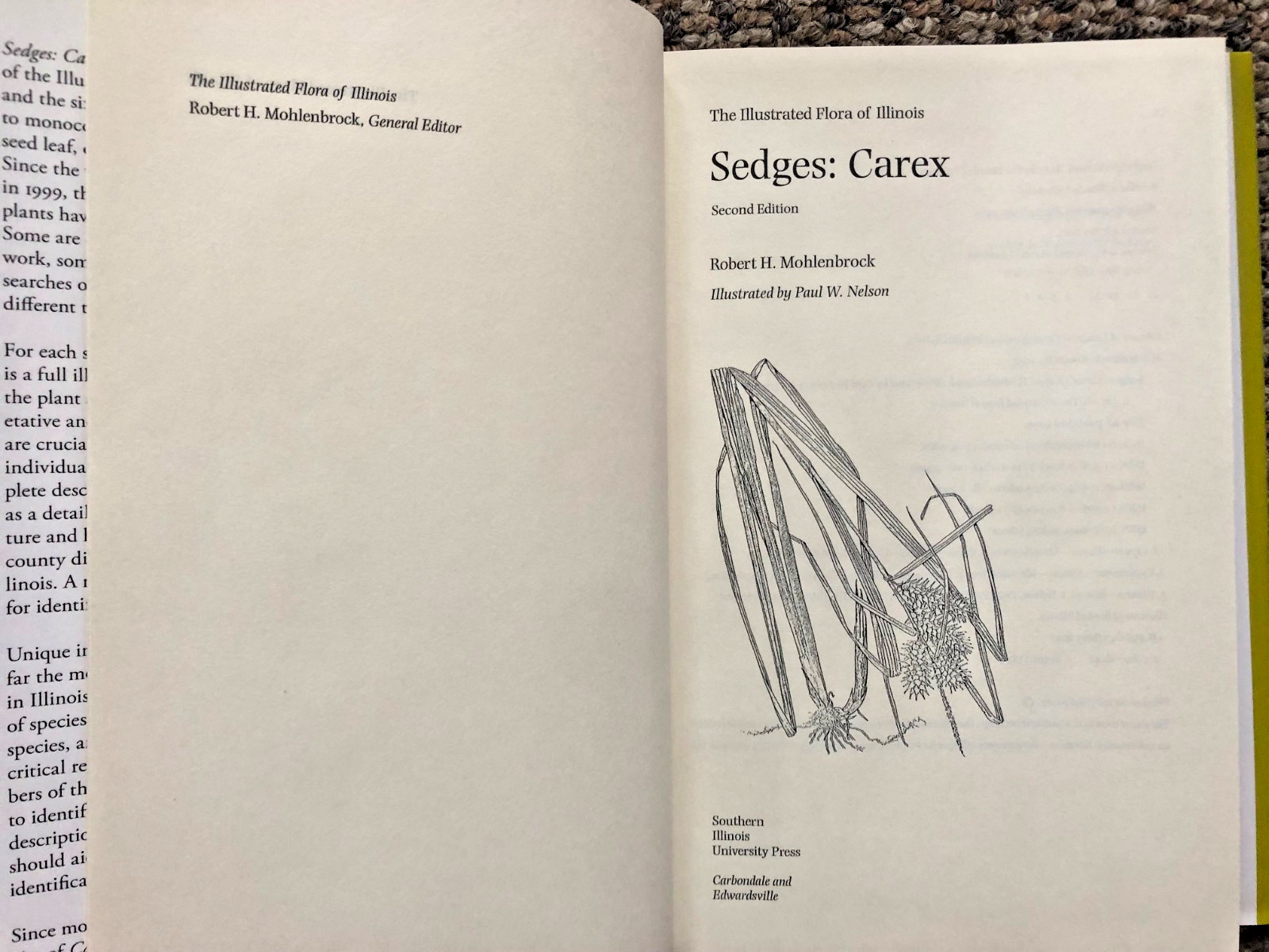 SECOND EDITION „Sedges: Carex,“ Vol. 14 in „The Illustrated Flora of Illinois“