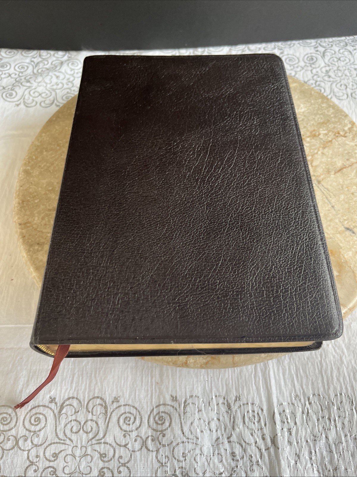 1976 KJV Holy Bible Giant Print References Concordance Red Letter Leather Book