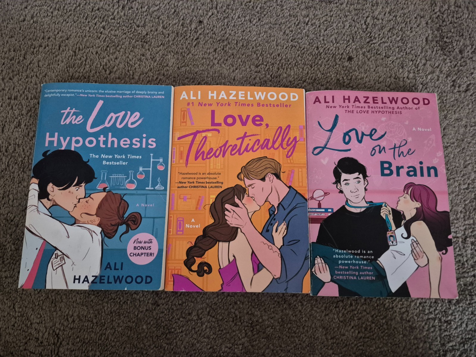 Ali Hazelwood PB Book Lot (3) Love Hypothesis Brain Theoretically