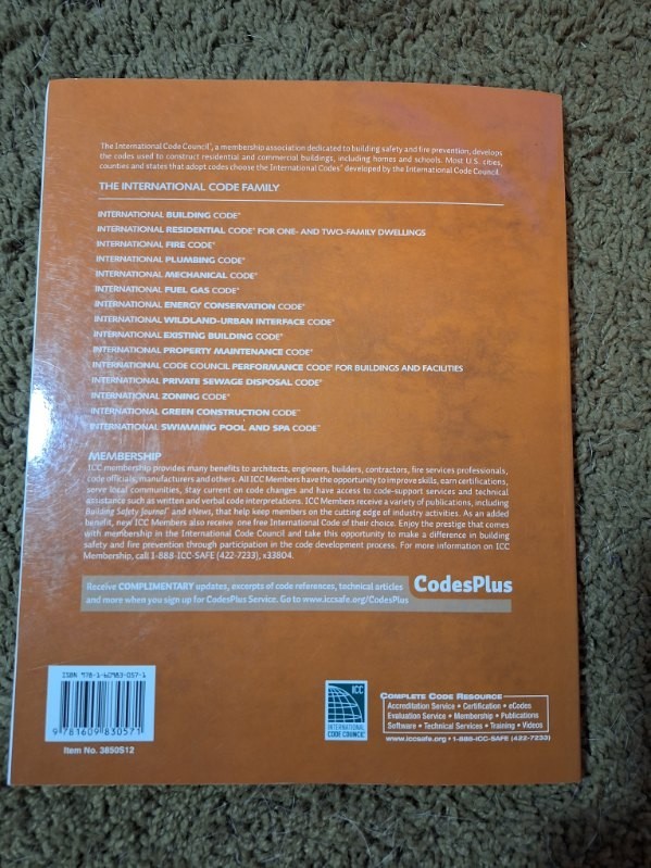 2012 International Wildland Urban Interface Code 2012 IWUIC ICC like new