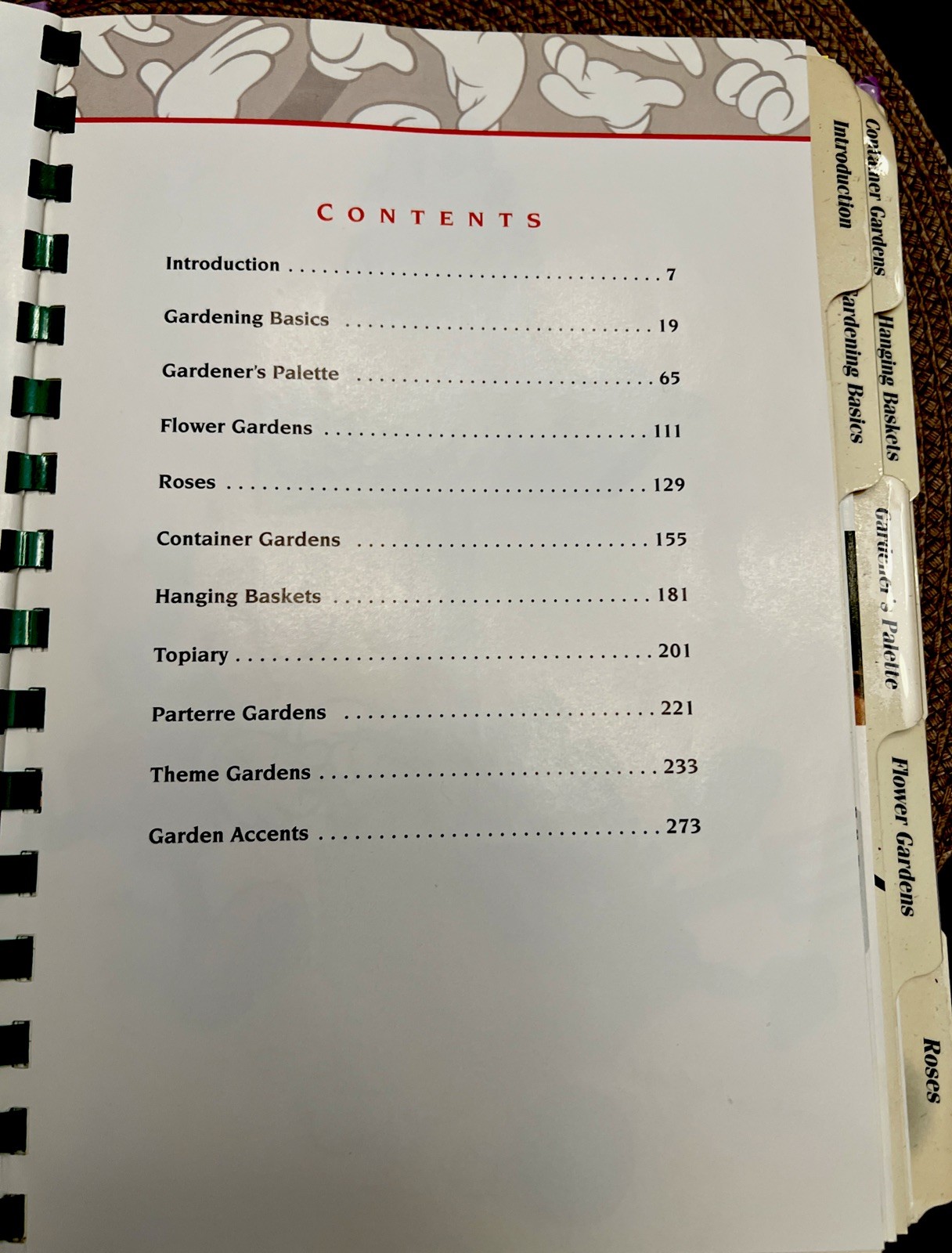 Disney’s Gardening with MICKEY 1st Edition Hardcover With Spiral Binding