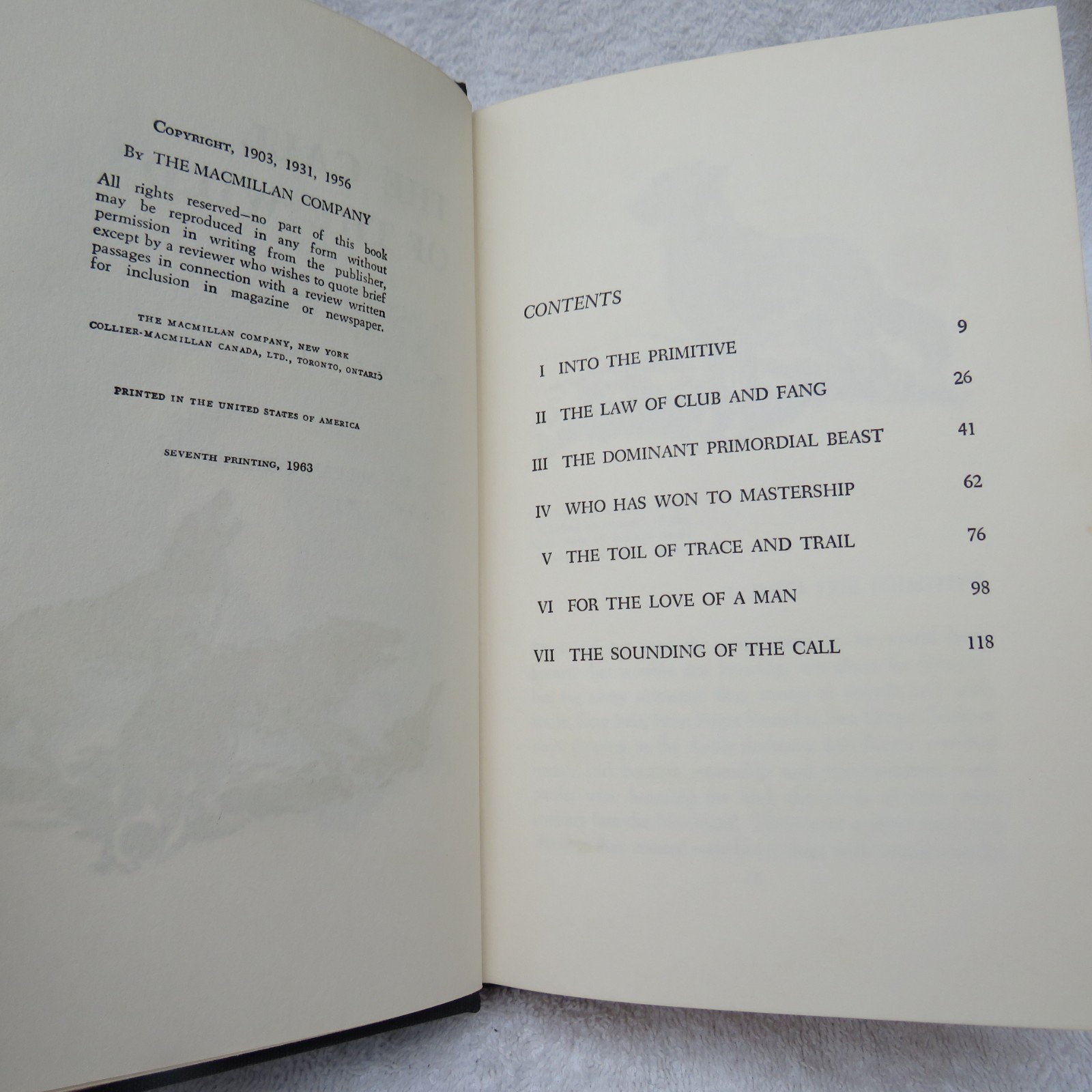 The Call Of The Wild ~ Jack London~ HC~ MacMillan Company 1963- Illustrated Todd