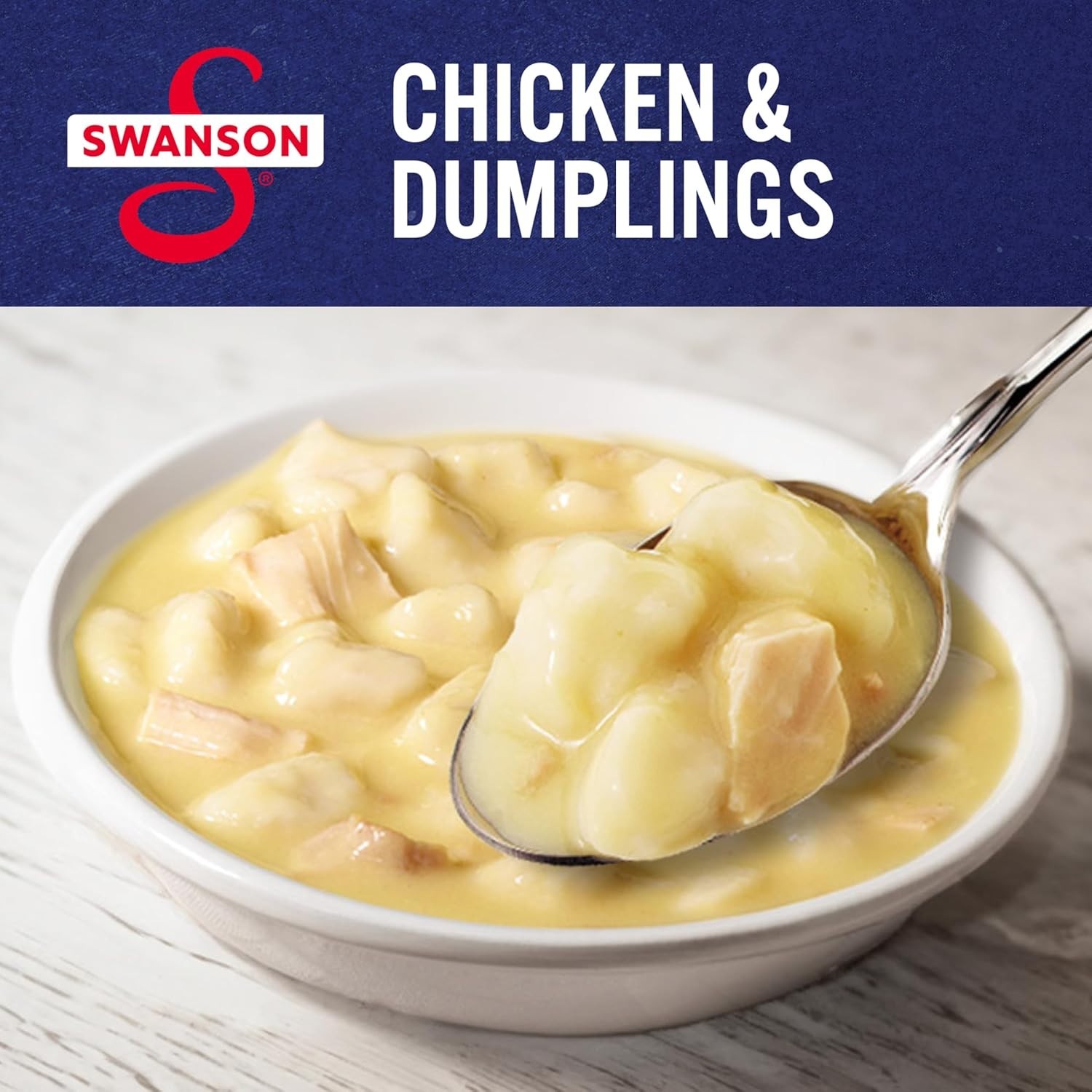 Swanson Chicken & Dumplings with Spaetzle Dumplings, No Antibiotics – 10.5 oz