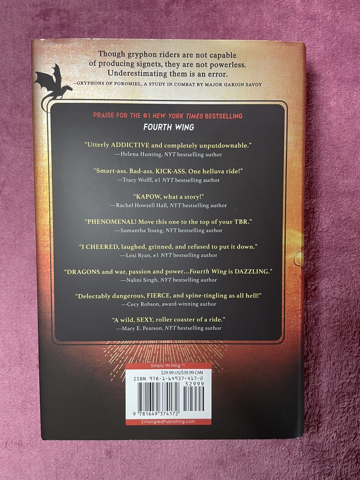 HAND SIGNED UNREAD Iron Flame Standard Edition Hand Signed By Rebecca Yarros New