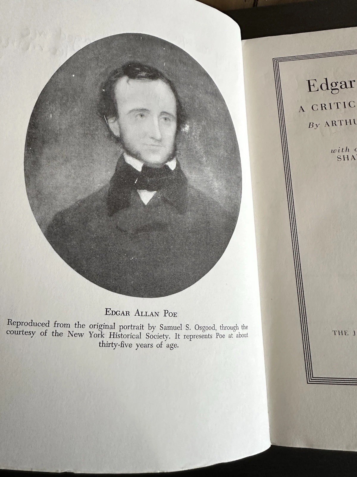 Arthur Hobson Quinn EDGAR ALLAN POE Paperback 1998 Good Vtg Biography